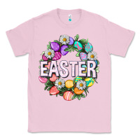 Bubblegum Pink Easter with eggs and daisy Classic Tee - NancyCooperArtShop