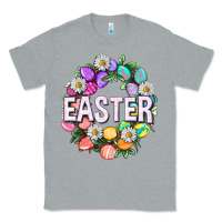 Heather Grey Easter with eggs and daisy Classic Tee - NancyCooperArtShop