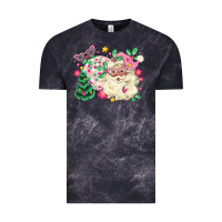 Cloud Black pink santa and disco ball with christmas tree Vintage Tee - MaliasSmallBusiness