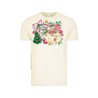 Vintage Arctic pink santa and disco ball with christmas tree Vintage Tee - MaliasSmallBusiness