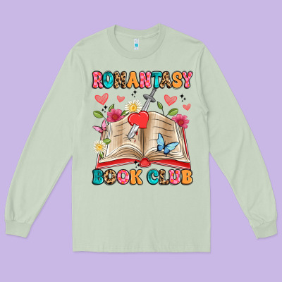 Romantasy Book Club Long Sleeve Tee Designed By Artiststas