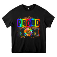 Black proud mom with sunflower Heavy Core Tee - AdoDesignShop