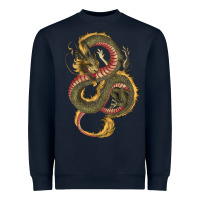 Navy green and yellow dragon Heavyweight Sweatshirt - RanaPortraitStore
