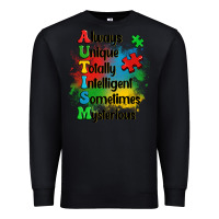 Black always unique autism Premium Sweatshirt - OliviaCreatesArt