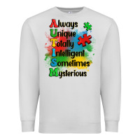 Dove Grey always unique autism Premium Sweatshirt - OliviaCreatesArt