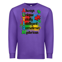 Purple always unique autism Premium Sweatshirt - OliviaCreatesArt