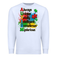 White always unique autism Premium Sweatshirt - OliviaCreatesArt