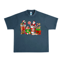 Midnight Navy Santa coffee cups Urban Heavy Tee - NancyCooperArtShop