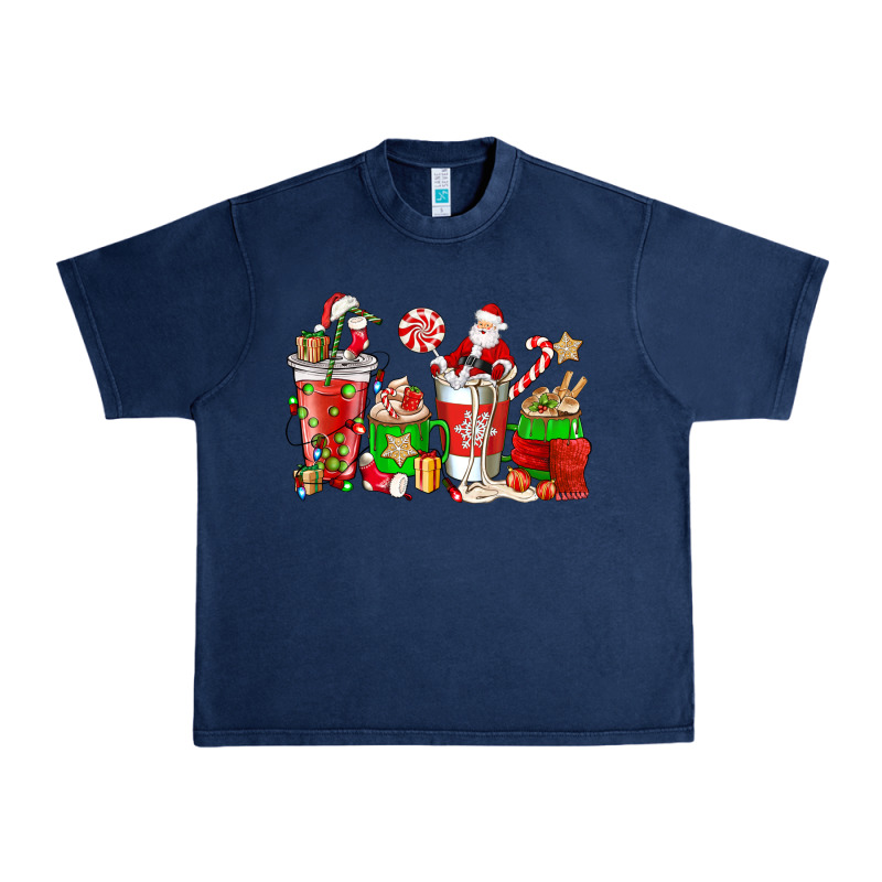 Santa Coffee Cups Urban Heavy Tee by NancyCooperArtShop | Teevron
