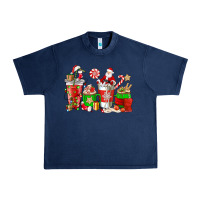 Navy Santa coffee cups Urban Heavy Tee - NancyCooperArtShop