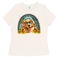 Bone golden retriever rainbow Ladies Tee - Artiststas