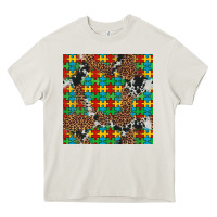 Cream western autism seamless pattern Heavy Core Tee - Artiststas