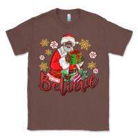 Chestnut believe black santa christmas Classic Tee - MaliasSmallBusiness