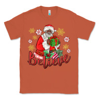 Copper believe black santa christmas Classic Tee - MaliasSmallBusiness