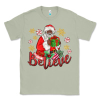 Matcha believe black santa christmas Classic Tee - MaliasSmallBusiness