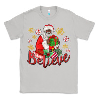 Moon Dust believe black santa christmas Classic Tee - MaliasSmallBusiness