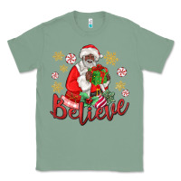 Sage believe black santa christmas Classic Tee - MaliasSmallBusiness