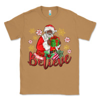 Toasted Coconut believe black santa christmas Classic Tee - MaliasSmallBusiness