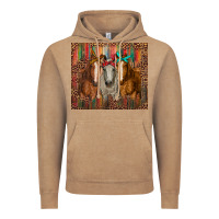 Vintage Coffee western horses with bandanas Vintage Hoodie - RanaPortraitStore
