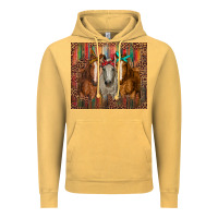 Vintage Mustard western horses with bandanas Vintage Hoodie - RanaPortraitStore