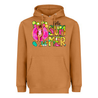 Meerkat Hello Summer Donut Girl Heavyweight Hoodie - CowCowDesign