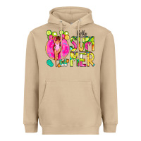 Mushroom Hello Summer Donut Girl Heavyweight Hoodie - CowCowDesign
