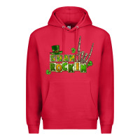 Cardinal Sham rockin skeleton hand St. Patrick's Premium Hoodie - CowGirlArtShop