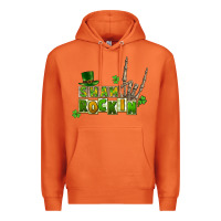 Carrot Sham rockin skeleton hand St. Patrick's Premium Hoodie - CowGirlArtShop