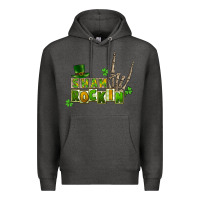 Charcoal Heather Sham rockin skeleton hand St. Patrick's Premium Hoodie - CowGirlArtShop