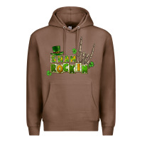 Chestnut Sham rockin skeleton hand St. Patrick's Premium Hoodie - CowGirlArtShop
