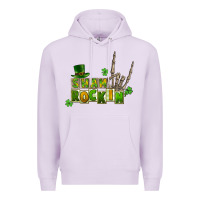 Lilac Sham rockin skeleton hand St. Patrick's Premium Hoodie - CowGirlArtShop