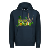 Navy Sham rockin skeleton hand St. Patrick's Premium Hoodie - CowGirlArtShop
