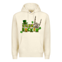 Sandshell Sham rockin skeleton hand St. Patrick's Premium Hoodie - CowGirlArtShop