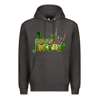 Smoke Sham rockin skeleton hand St. Patrick's Premium Hoodie - CowGirlArtShop