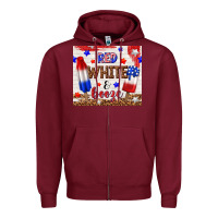 Burgundy red white and booze Zipper Hoodie - TumblerDesignByShophia