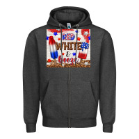 Charcoal Heather red white and booze Zipper Hoodie - TumblerDesignByShophia
