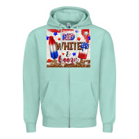 Seafoam red white and booze Zipper Hoodie - TumblerDesignByShophia