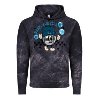 Cloud Black happy new year disco ball Vintage Hoodie - MaliasSmallBusiness