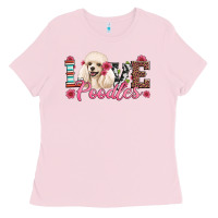 Bubblegum Pink love poodles Ladies Tee - Artiststas