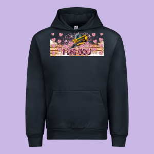 I Dig You Valentine 16oz Urban Hoodie Designed By Cowhidedigitalart