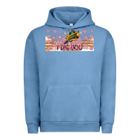 Pigment Pebble Blue I Dig You Valentine 16oz Urban Hoodie - CowhideDigitalArt