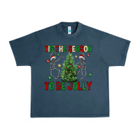 Midnight Navy Tis' the season to be Jolly Urban Heavy Tee - NancyCooperArtShop