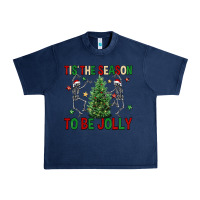 Navy Tis' the season to be Jolly Urban Heavy Tee - NancyCooperArtShop