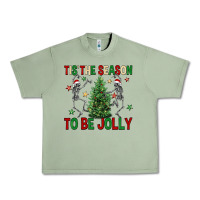 Oil Green Tis' the season to be Jolly Urban Heavy Tee - NancyCooperArtShop