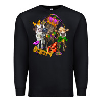 Black little cows and mardi gras party olivia Premium Sweatshirt - OliviaCreatesArt