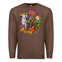 Chestnut little cows and mardi gras party olivia Premium Sweatshirt - OliviaCreatesArt