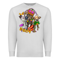 Dove Grey little cows and mardi gras party olivia Premium Sweatshirt - OliviaCreatesArt