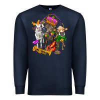 Navy little cows and mardi gras party olivia Premium Sweatshirt - OliviaCreatesArt