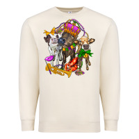 Sandshell little cows and mardi gras party olivia Premium Sweatshirt - OliviaCreatesArt