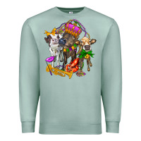 Seafoam little cows and mardi gras party olivia Premium Sweatshirt - OliviaCreatesArt